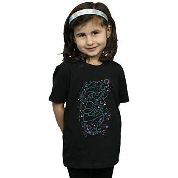 Black Cotton Disney Tee: “Written in the Stars” – Aladdin Princess Jasmine for Girls (3‑4)