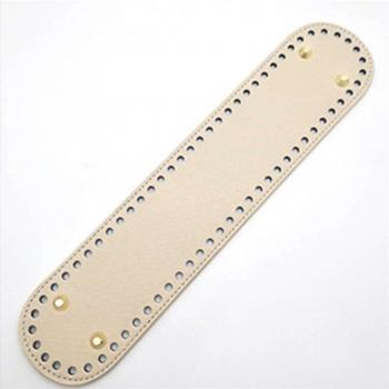Handmade Leather Oval Bag Base for Accessories 32x7cm