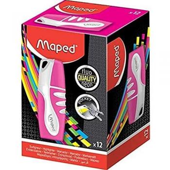 Maped surligneur fluo douce pocket, pointe biseautée, rose 742736