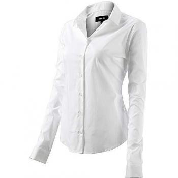 Camicia Elegante Bianca con Bottoni a Tiro