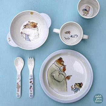 Assiette en mélamine Ernest et Célestine, bleu