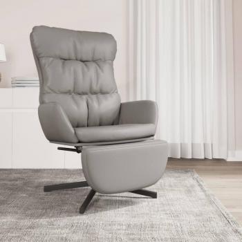 LoungeSessel „Urban Grey“ mit Fußteil – Kunstleder