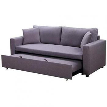 Canapé 3 Places Convertible Zolan Paris Prix 194 cm Gris