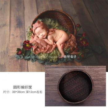 Cesta de Ratán para Sesiones de Fotos de Bebés
