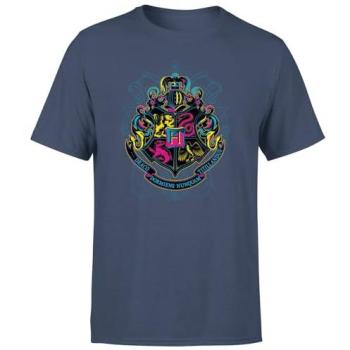 XL Navy Harry Potter Hogwarts Neon Crest Tee – Unisex