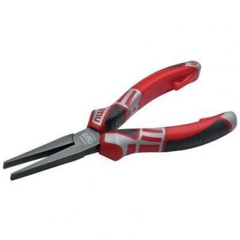 Pince plate à becs longs 124‑69 – acier trempé à l’huile, emballage auto‑scellé