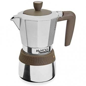 PEDRINI MyMoka 6 Tasse, Compatible Induction, Valve de sécurité
