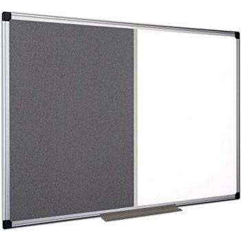 Bi-Office Kombitafel Maya, Grau Filz und Magnetisch, 120x120cm
