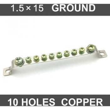 10-Hole Distribution Box with Copper Strip