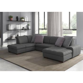 Luxor U‑Form Schlafsofa Sit&More – 100 % Polyester NUBUCK‑Finish