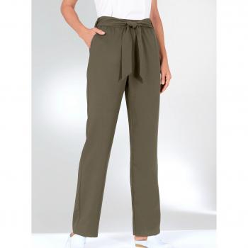 Polsterte Palazzo Hose Classic Basics, Größe 23, Grün (Khaki), 100 % Poly