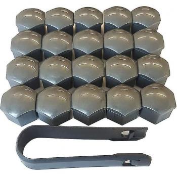 Kit 20 écrous de roue 21 mm – Housses de boulon de roue (gris)