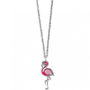 Herzengel HEN-FLAMINGO Kinderhalskette Silber