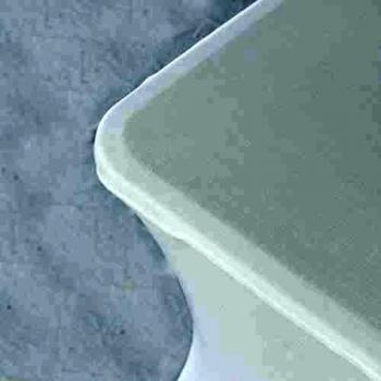 Tavolo buffet da 180 cm con tovaglia bianca per feste