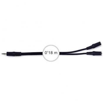 Cable minijack estéreo 3.5 mm 0.18 m FONESTAR AA-465
