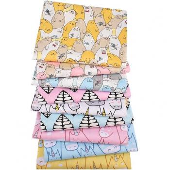 Adorable Cartoon Print Cotton Fabric Bundle