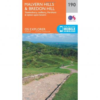 Ordnance Survey Map of Malvern Hills & Bredon Hill