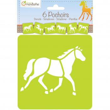Pochoirs Avenue Mandarine – Chevaux (set de 6)