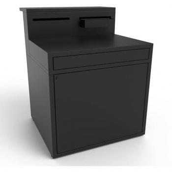 Meuble de cuisine en acier noir