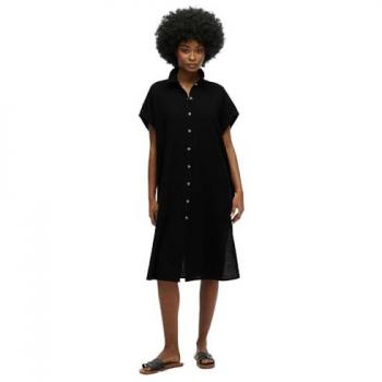 Robe chemise oversize Superdry noir pour femme