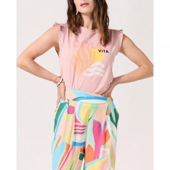 Camiseta Naf Naf Rosa para Dama