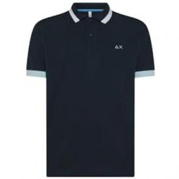 Polo Sun68 Strisce Contrastanti Navy Blue M (2XL)