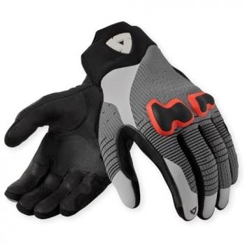 Guantes Revit Kinetic 2 Moto, Color Gris / Rojo, Tamaño L