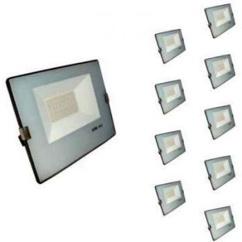 Focos LED 50W IP65 Gris/azul – Paquete de 10 unidades
