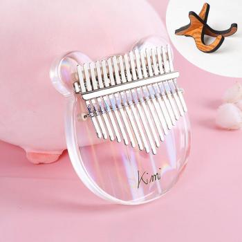 Kimi 17-Key Acrylic Thumb Piano with Case and Hammer
