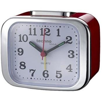 Technoline Radio Réveil Genève XL Quartz Rouge Métal