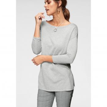 Lässiger Longpullover LAURA SCOTT in Grau