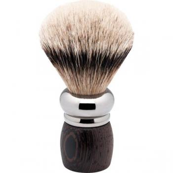 Pennello da barba ERBE XL in legno di wengé con punta in argento