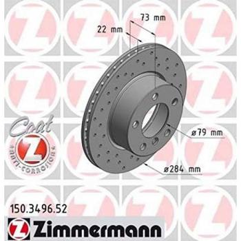 Disco freno ZIMMERMANN BMW 150.3496.52