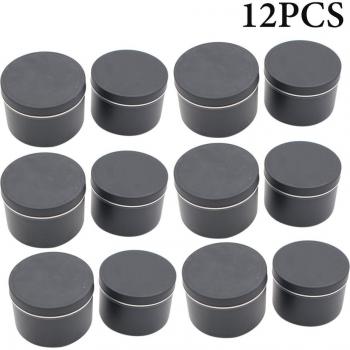 12pcs 4oz DIY Candle Tins with Lids