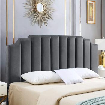 Steel Strutted Headboard, Rincon, Plush, 26 inch, Suitable for Single Beds