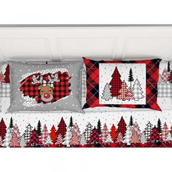 Set di Federe Cuscino Renna in Cotone