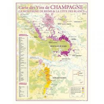 Carte des vins de champagne la montagne et la cote des blancs