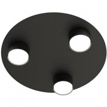 Dioniso Elegante 3 Luminari in Acciaio Nero