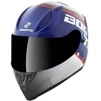 Bogotto V128 BG‑X Helm mit Wasserfestigkeit – Weiß Türkis Blau, 2XL, männlich