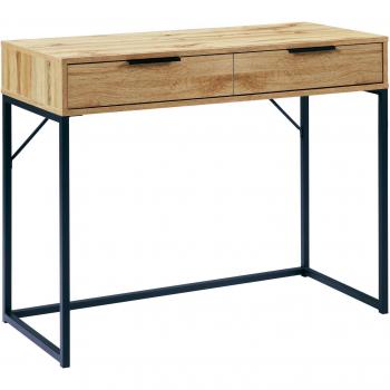 Dressing Table with 2 Drawers, Bali Collection, Oak Finish by Julian Bowen