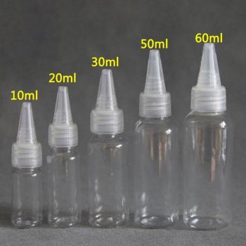 10Pcs Long Tip PET Plastic Dropper Bottles for E-Liquid, Juice, Disinfectant, Ink Pigment