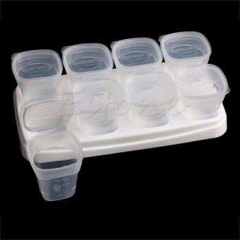 Little Sprout Stackable Baby Food Containers: Reusable Cups with Tray