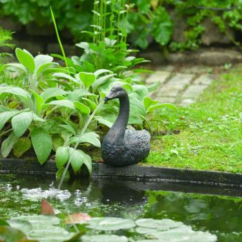 Ubbink Bronze-Schwan Wasserspeier in Anthrazit