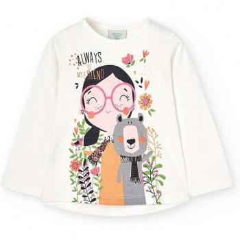 Boboli Shirt langarm Mädchen Bär