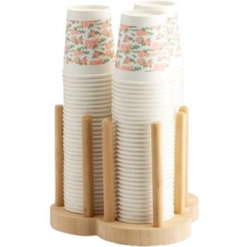 Mehrstöckiger Holzregalspender für Einwegbecher