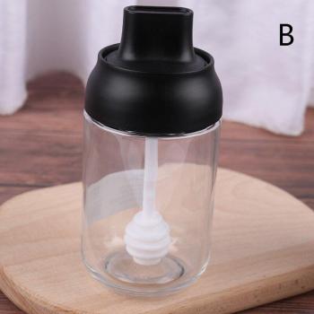 Glass Spice Jars with Oil Bottle and Brush
