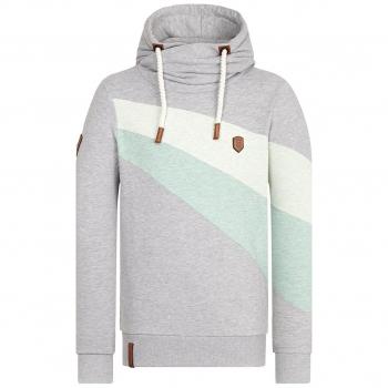 Naketano Herren‑Tee „Glück als Gegner“ – Grau-Melange, S