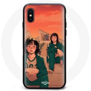 Housse Squid Game iPhone XS Max Ji Yeong No 240 et Kang Sae Byeok No 067
