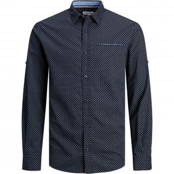 Camicia Jack & Jones Rémy Dettaglio A Maniche Lunghe Navy Blazer S Uomo