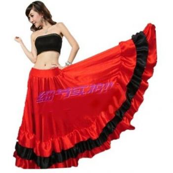 Vestido de Baile Flamenco Negro y Rojo